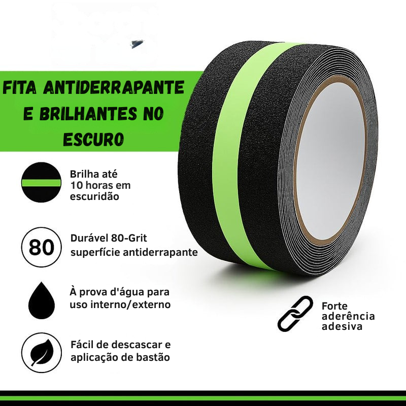 Cinta antideslizante - Agarre fuerte | Impermeable | Brilla en la oscuridad