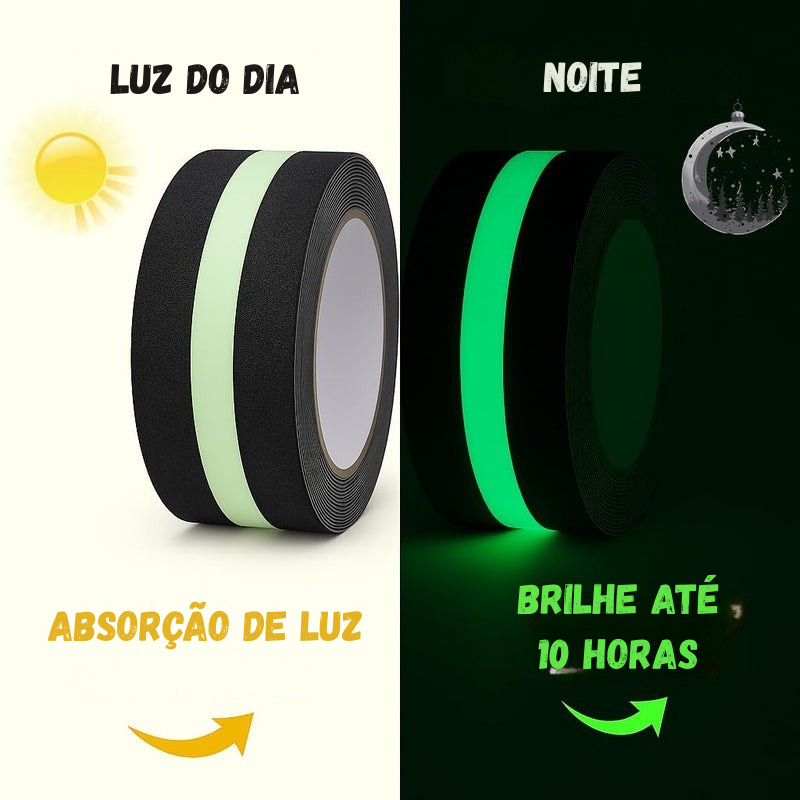 Cinta antideslizante - Agarre fuerte | Impermeable | Brilla en la oscuridad
